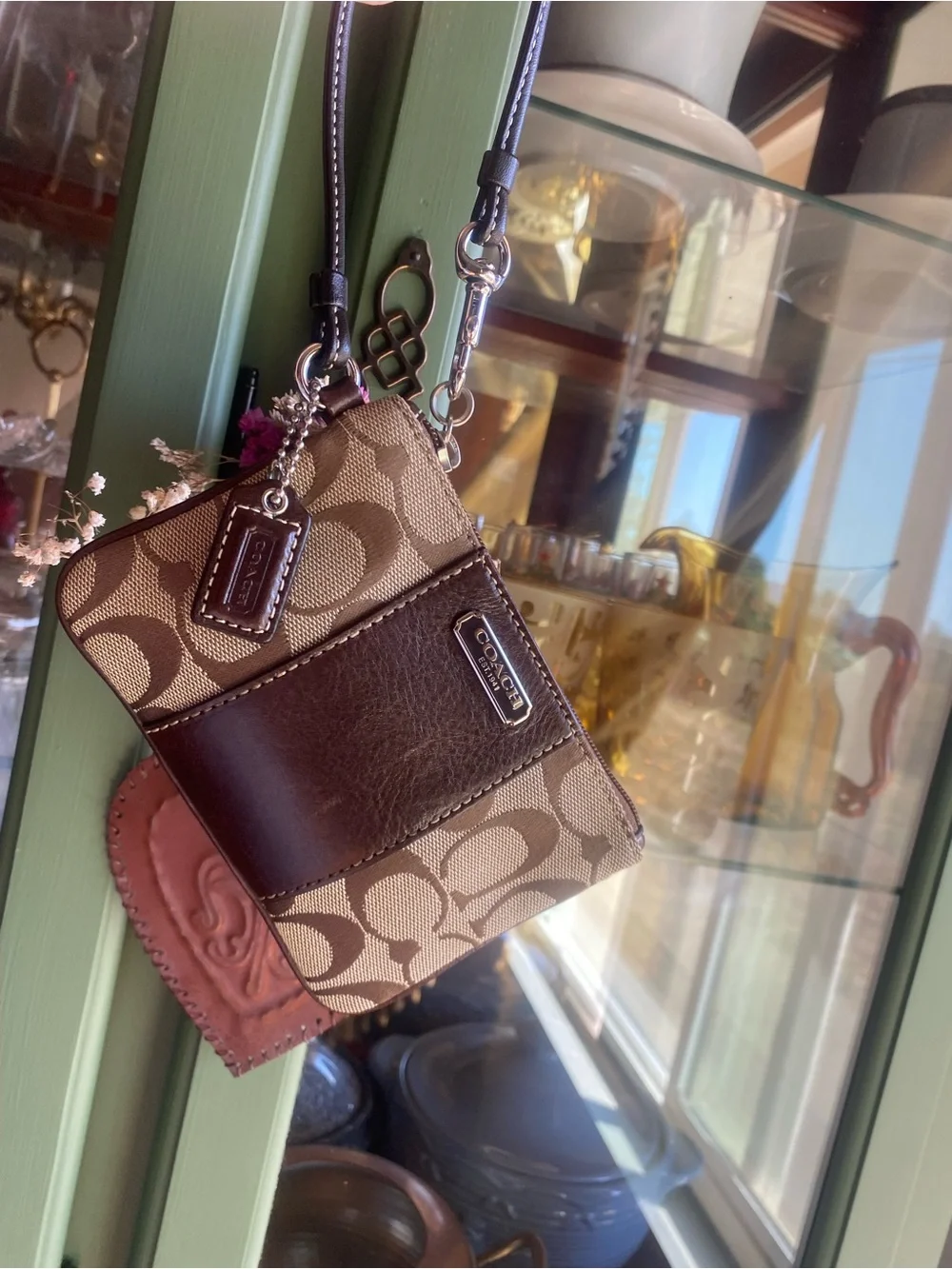 Coach Signature Jacquard Wristlet